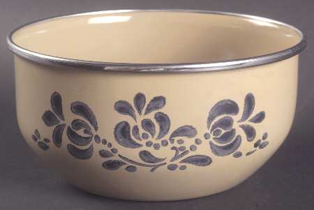 Folk Art 5 3/4" Metal Bowl