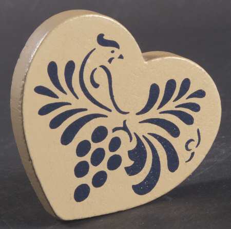Folk Art Wood Bird Magnet
