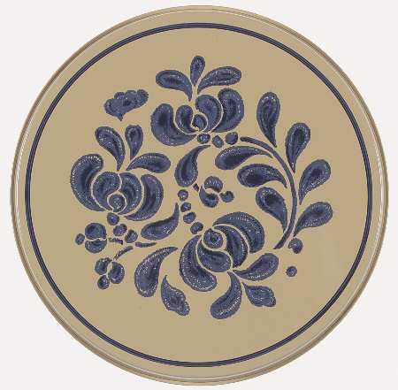 Folk Art 8" Individual Tin Round Stove Cover