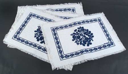 Folk Art Cloth Placemat - Set of 4