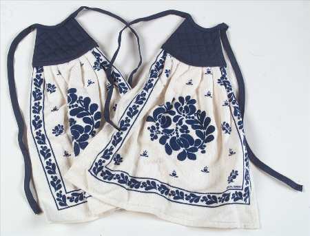 Folk Art Cloth Tie Towel - Set of 2