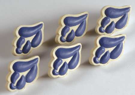 Folk Art Set of 6 Push Pins