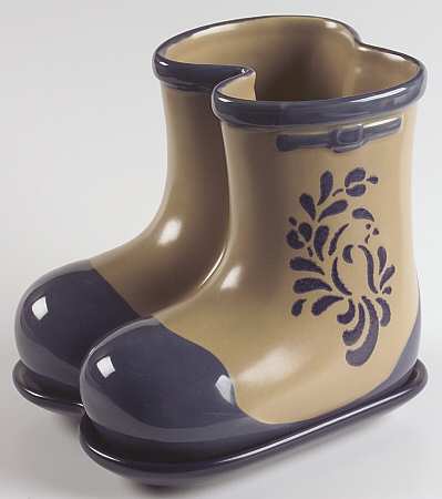 Folk Art Boots Planter & Underplate