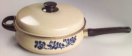 Folk Art 10" Metal Skillet & Lid