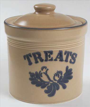 Folk Art Treat Jar & Lid