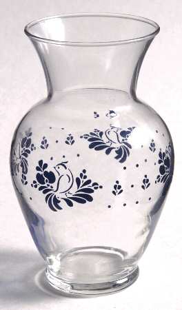 Folk Art 5" Glassware Vase