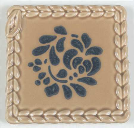 Folk Art Embossed Square Trivet by Pfaltzgraff