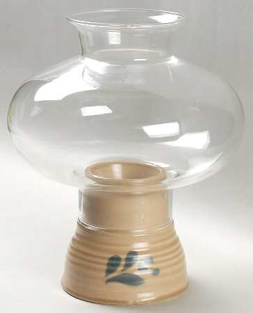 Folk Art Hurricane Lamp & Globe
