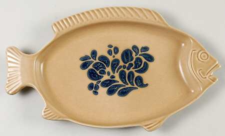 Folk Art Oval Fish Dish by Pfaltzgraff
