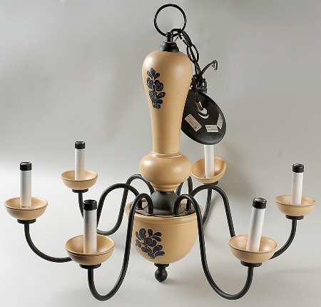Folk Art 6-Light Chandelier