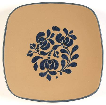 Folk Art Square Salad Plate by Pfaltzgraff