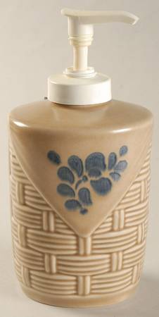 Folk Art Basketweave Lotion Dispenser