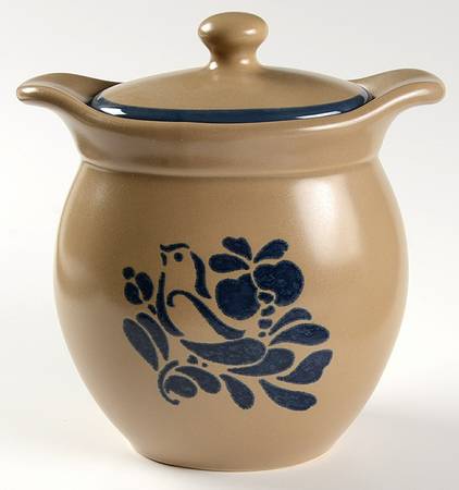 Folk Art Brown Sugar Crock