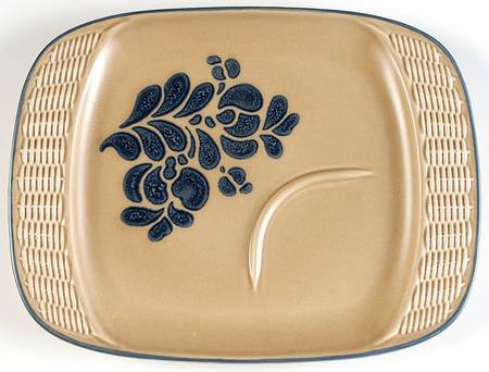 Folk Art Rectangular Basketweave Snack Tray