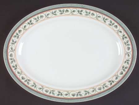 French Quarter (Bone China) 14" Oval Serving Platter