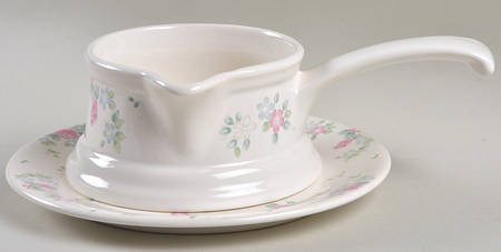 Garden Party (Spectrum Line) Round Gravy Boat & Underplate