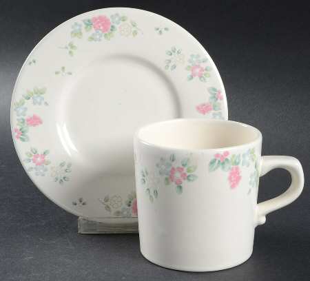 Garden Party (Spectrum Line) Flat Cup & Saucer Set