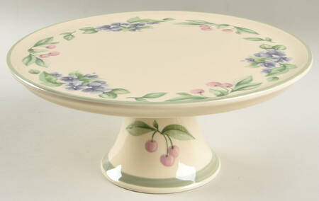 Garden Party (Garden Impressions) 9" Diameter Pedestal Cake Stand