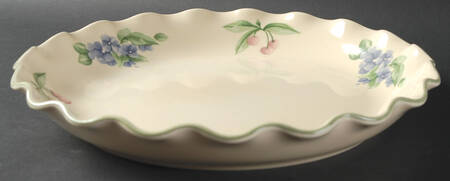 Garden Party (Garden Impressions) 12" Round Fluted Dish