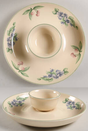 Garden Party (Garden Impressions) (2 Piece) Chip & Dip Set by Pfaltzgraff