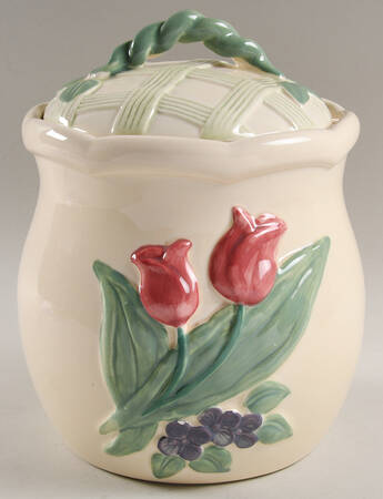 Garden Party (Garden Impressions) Large Canister & Lid by Pfaltzgraff