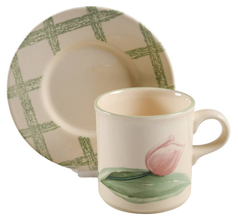 Garden Party (Garden Impressions) Flat Cup & Saucer Set