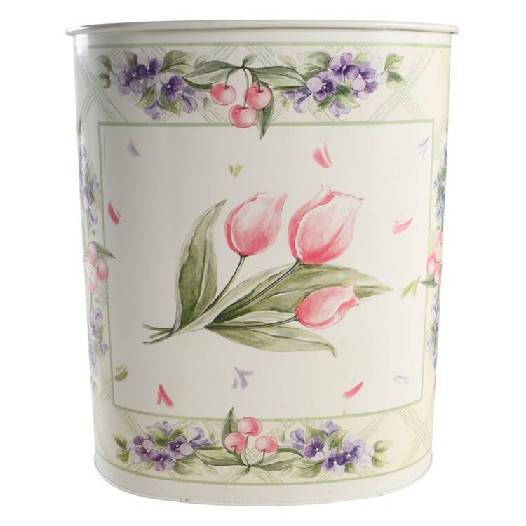 Garden Party (Garden Impressions) Metal Waste Basket by Pfaltzgraff