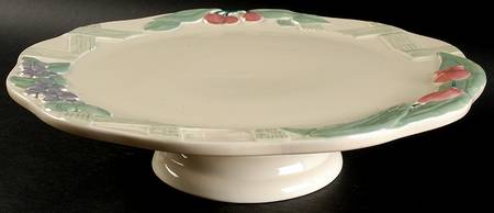 Garden Party (Garden Impressions) 13" Diameter Pedestal Cake Stand