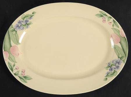 Garden Party (Garden Impressions) 14" Oval Serving Platter