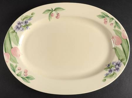 Garden Party (Garden Impressions) 14" Oval Serving Platter