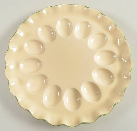 Garden Party (Garden Impressions) Fluted Deviled Egg Plate