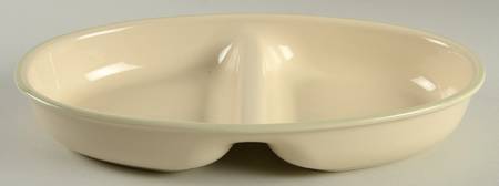 Garden Party (Garden Impressions) 12" Oval Divided Vegetable Bowl