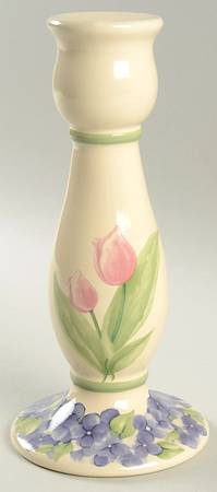 Garden Party (Garden Impressions) 9" Tall Candlestick