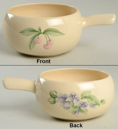 Garden Party (Garden Impressions) One Stick Handled Soup/Snack Bowl (use with SNTR11)