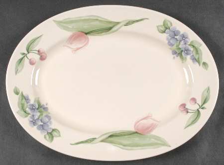 Garden Party (Garden Impressions) 12" Oval Serving Platter