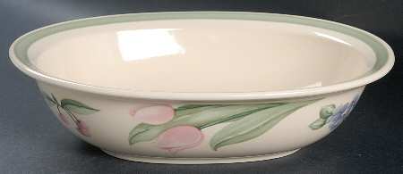 Garden Party (Garden Impressions) 10" Oval Vegetable Bowl