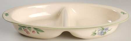 Garden Party (Garden Impressions) 14" Oval Divided Vegetable Bowl by Pfaltzgraff