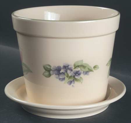 Garden Party (Garden Impressions) 6" Flower Pot & Underplate