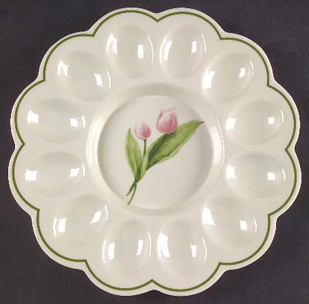 Garden Party (Garden Impressions) Melamine Deviled Egg Plate