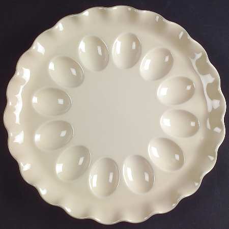 Garden Party (Garden Impressions) Fluted Deviled Egg Plate