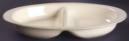 Garden Party (Garden Impressions) 14" Oval Divided Vegetable Bowl