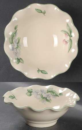 Garden Party (Garden Impressions) Small Round Fluted Bowl by Pfaltzgraff