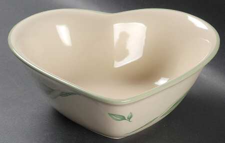 Garden Party (Garden Impressions) 8" Heart Shaped Bowl by Pfaltzgraff