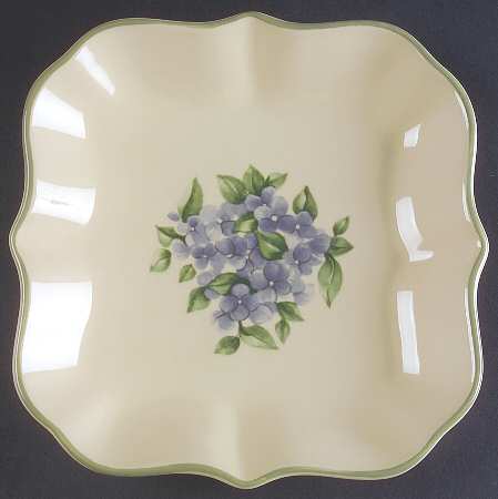 Garden Party (Garden Impressions) 8" Square Fluted Dish