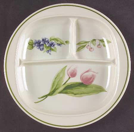 Garden Party (Garden Impressions) Melamine Adult Divided Plate