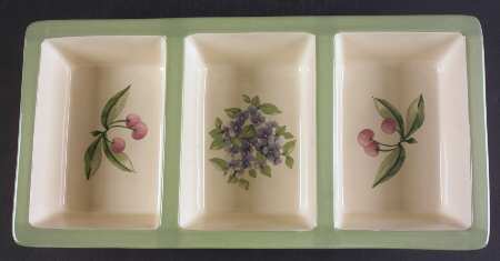 Garden Party (Garden Impressions) 3 Part Rectangular Divided Server