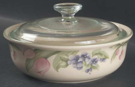 Garden Party (Garden Impressions) 1 Qt Round Covered Casserole