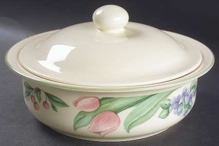 Garden Party (Garden Impressions) 1.5 Qt Round Covered Casserole