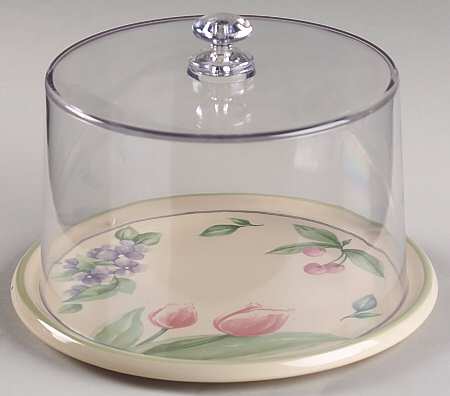 Garden Party (Garden Impressions) Cheese Dish & Plastic Dome