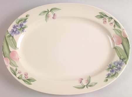Garden Party (Garden Impressions) 14" Oval Serving Platter
